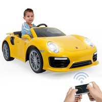 Specjalna edycja żółty samochód auto na akumulator dla dzieci pilot