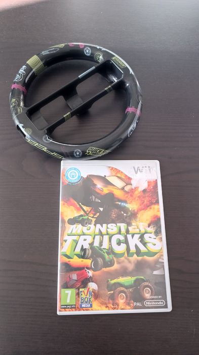 Jogo Wii Monster Trucks + volante Wii