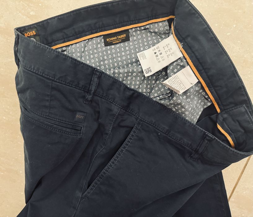 Hugo Boss męskie eleganckie spodnie proste bawełna L/XL extra stan