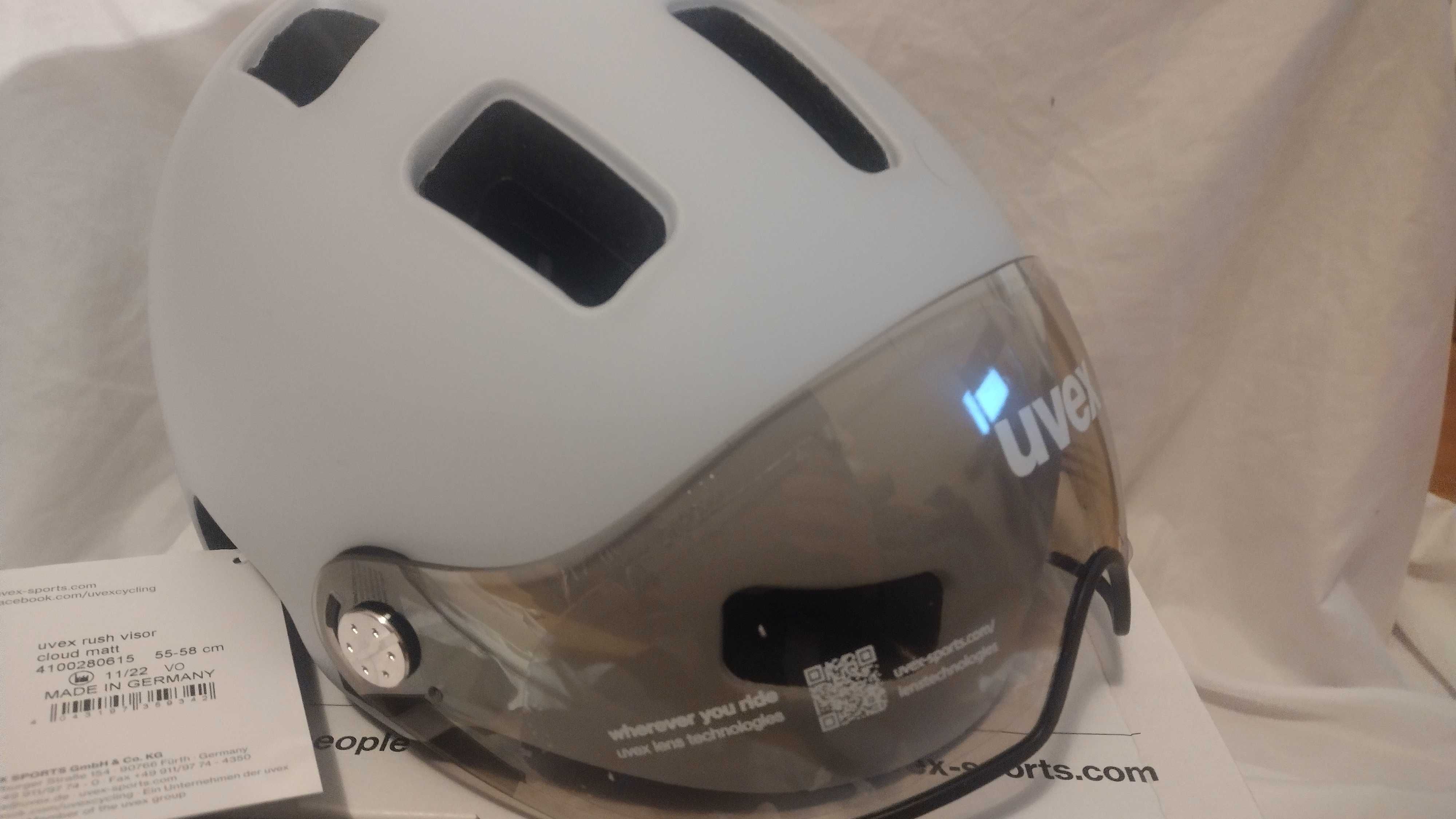 Kask rowerowy Uvex Rush Visor Cloud Matt M 55-58cm