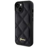 Etui Guess Quilted Metal Logo Na Iphone 15 - Czarne