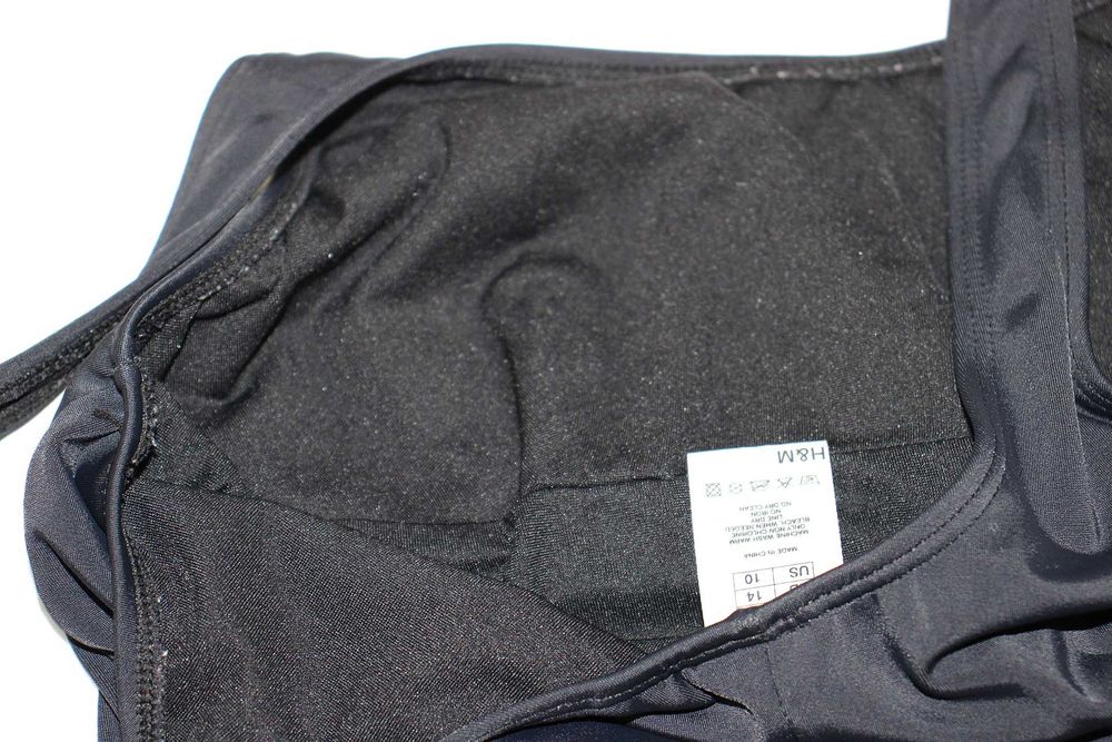 p5 H&M MAMA czarny jednoczęściowy kostium kąpielowy ciążowy 40 L