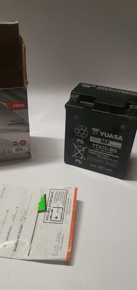 Akumulator Yuasa YTX7L-BS GWARANCJA!
