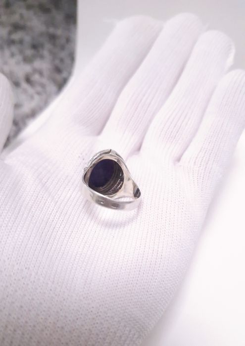 Срібний перстень з чароїтом, вінтаж