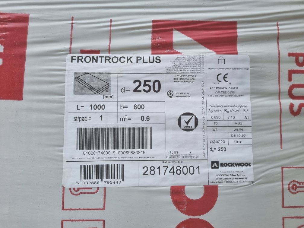 Rockwool Frontrock plus 250mm