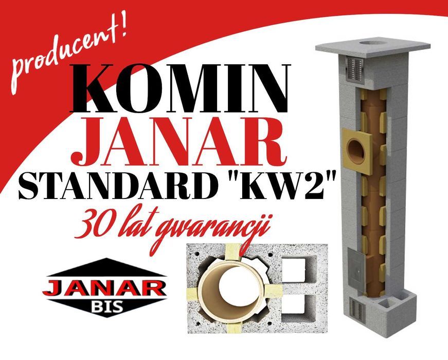 Komin systemowy ceramiczny Janar Standard KW2 6M