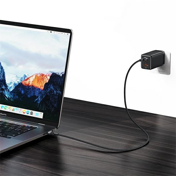 USAMS Kabel pleciony 240W USB-C/USB-C1.2m SY Series tarnish SJ727USB01