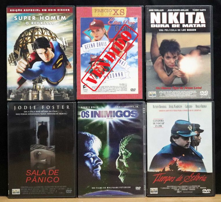 Lote 24 filmes em DVD [individual ou em lote]