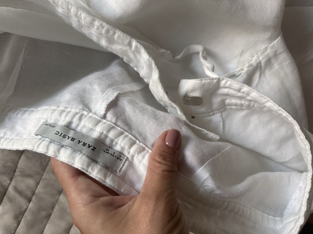 Штани лляні від zara s, брюки льон