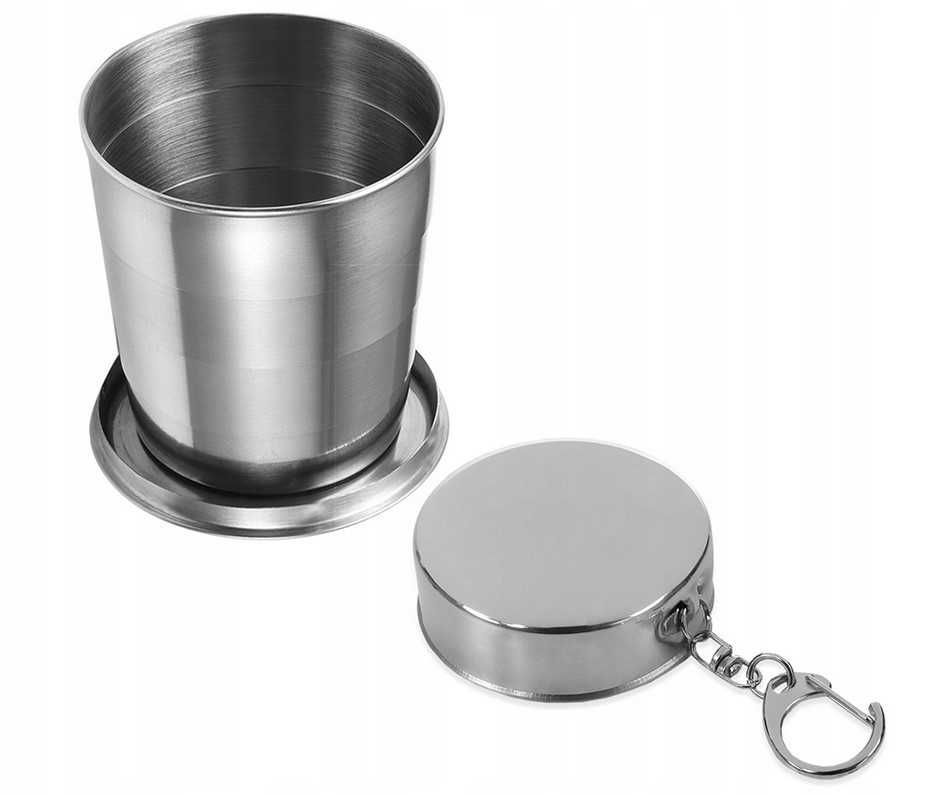 Kubek turystyczny składany pod biwak, namiot, działkę  240ml