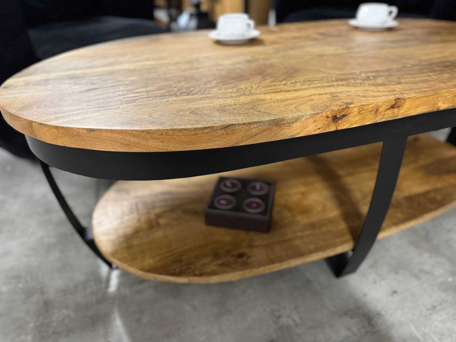 Wyjatkowy Eliptyczny stolik do salonu, kawowy... styl LOFT  nowy F-Vat