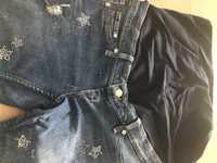 Jeansy ciążowe modne spodnie z pasem na brzuch