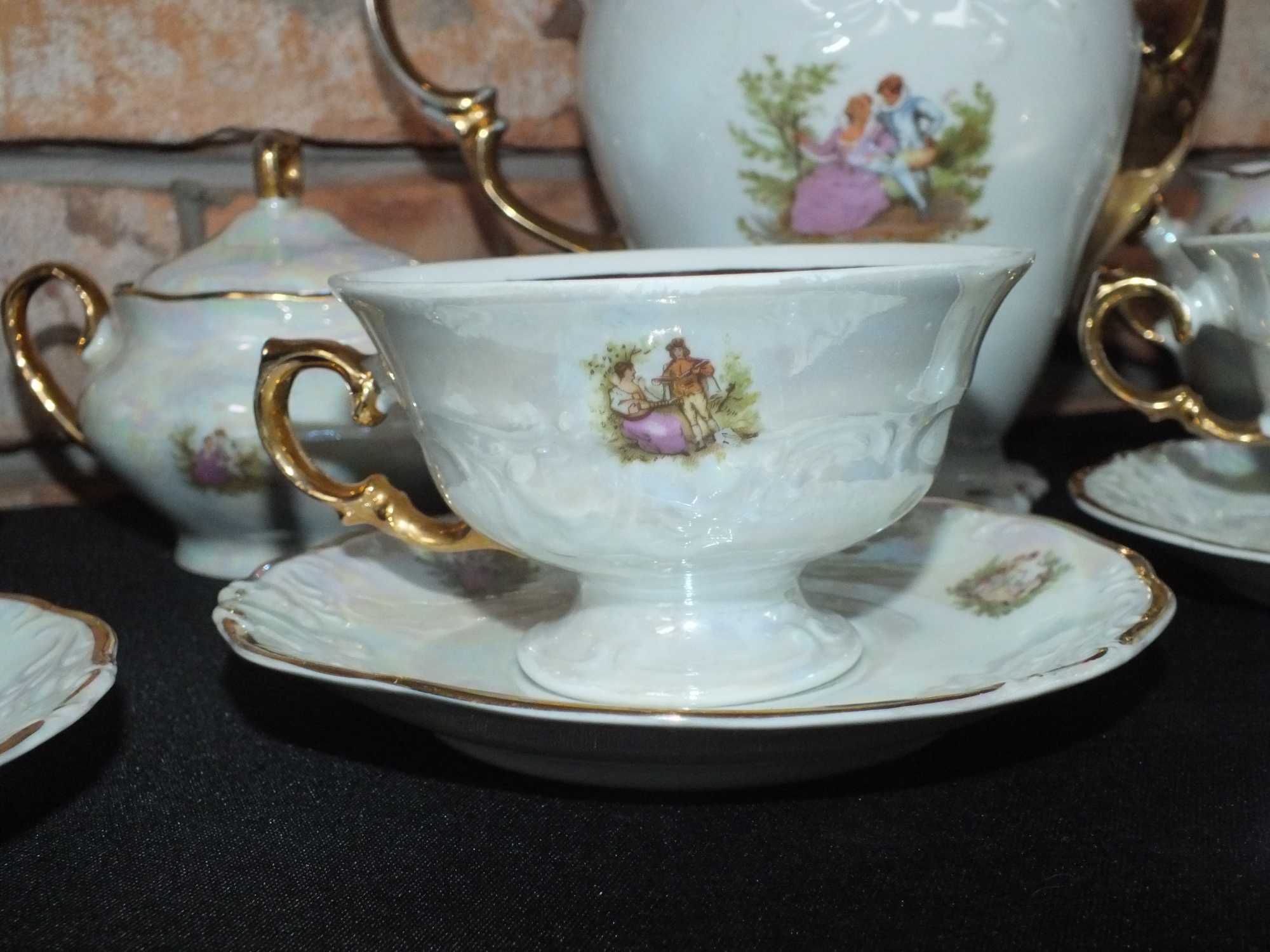 Serwis kawa herbata  fason fryderyka Wałbrzych porcelana PRL ba120401