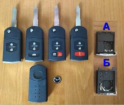 (№4) Корпус ключа заготовка ключ Мазда Mazda