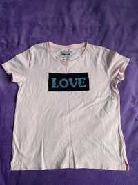 T-shirt z odwracanymi cekinami "LOVE" Pepperts 146-152, 10-12 lat
