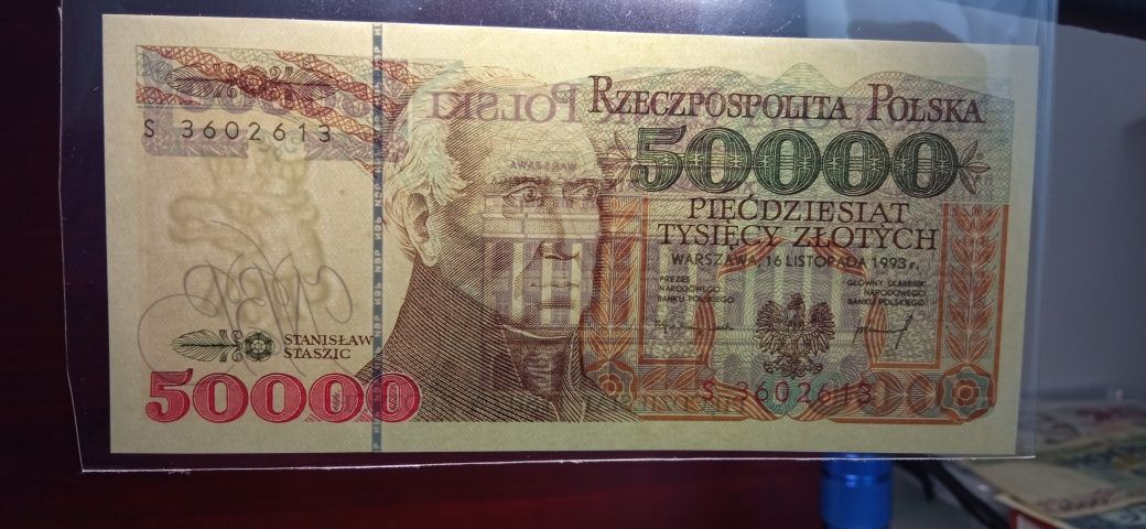 50000 zł banknot PRL stan UNC