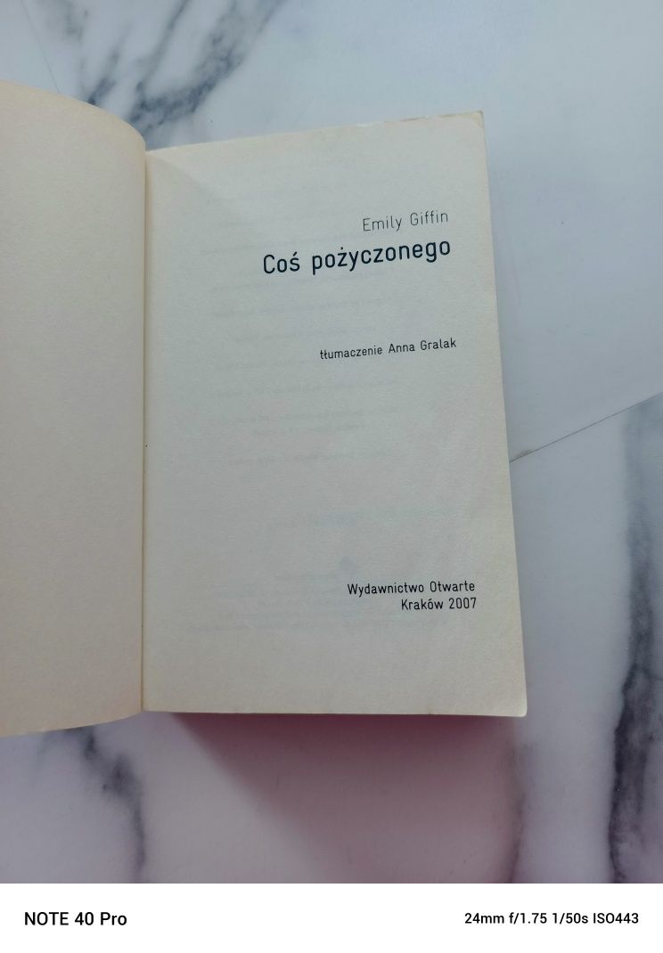 Coś pożyczonego  książka
