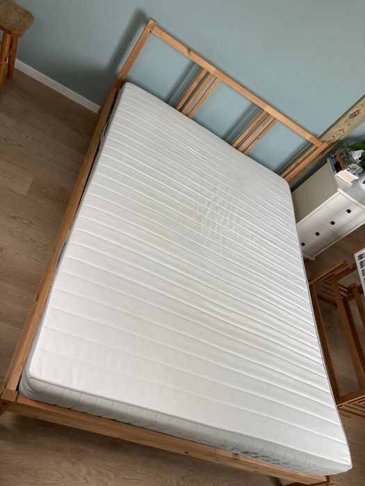 Łóżko drewniane | materac 140x200 | IKEA