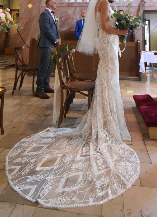 suknia sukienka ślubna boho s Chic Nostalgia Roza Rosa Madonna koronka