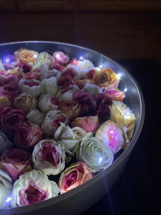 Stolik drewniany z podświetleniem