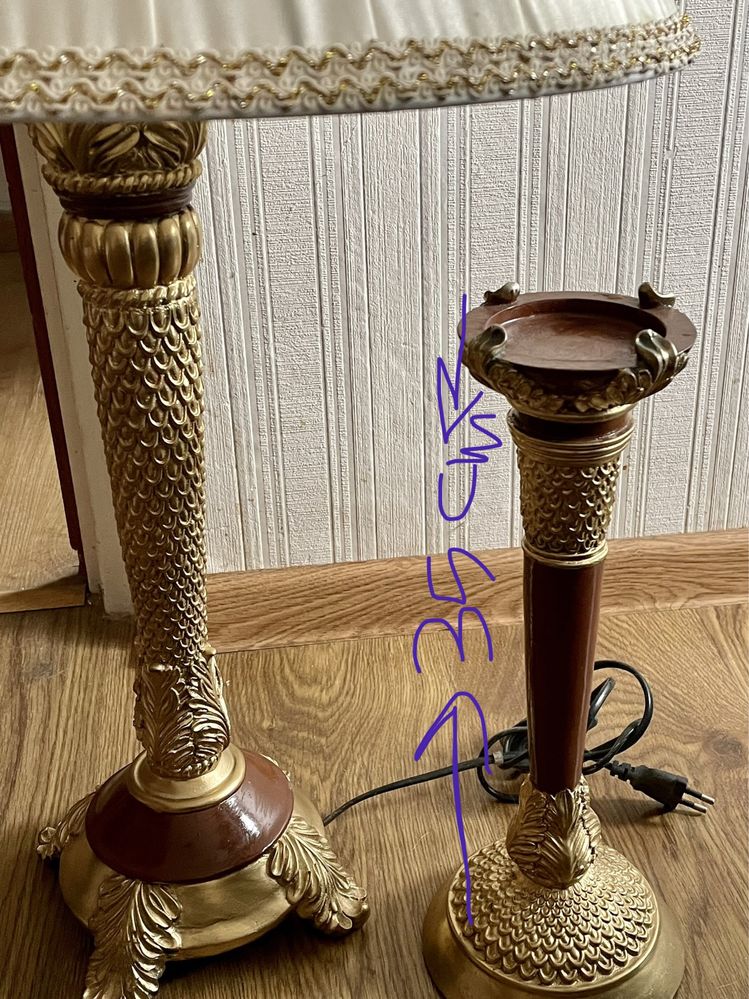 Lampa stojaca plus swiecznik