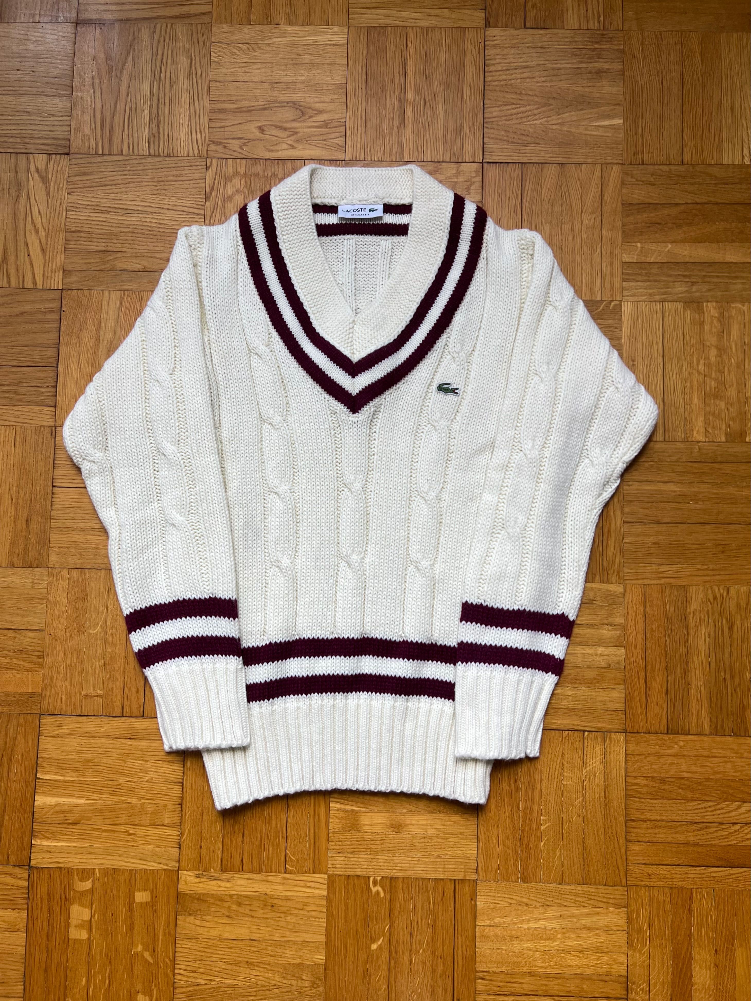 Sweter Warkocz Lacoste Small Logo