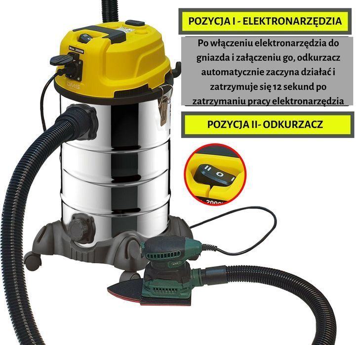 Odkurzacz przemysłowy 2300W DMS NTCS-30