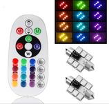 Led лампы салонка RGB 36мм 41мм 16 цветов пульт подсветка салона RGB