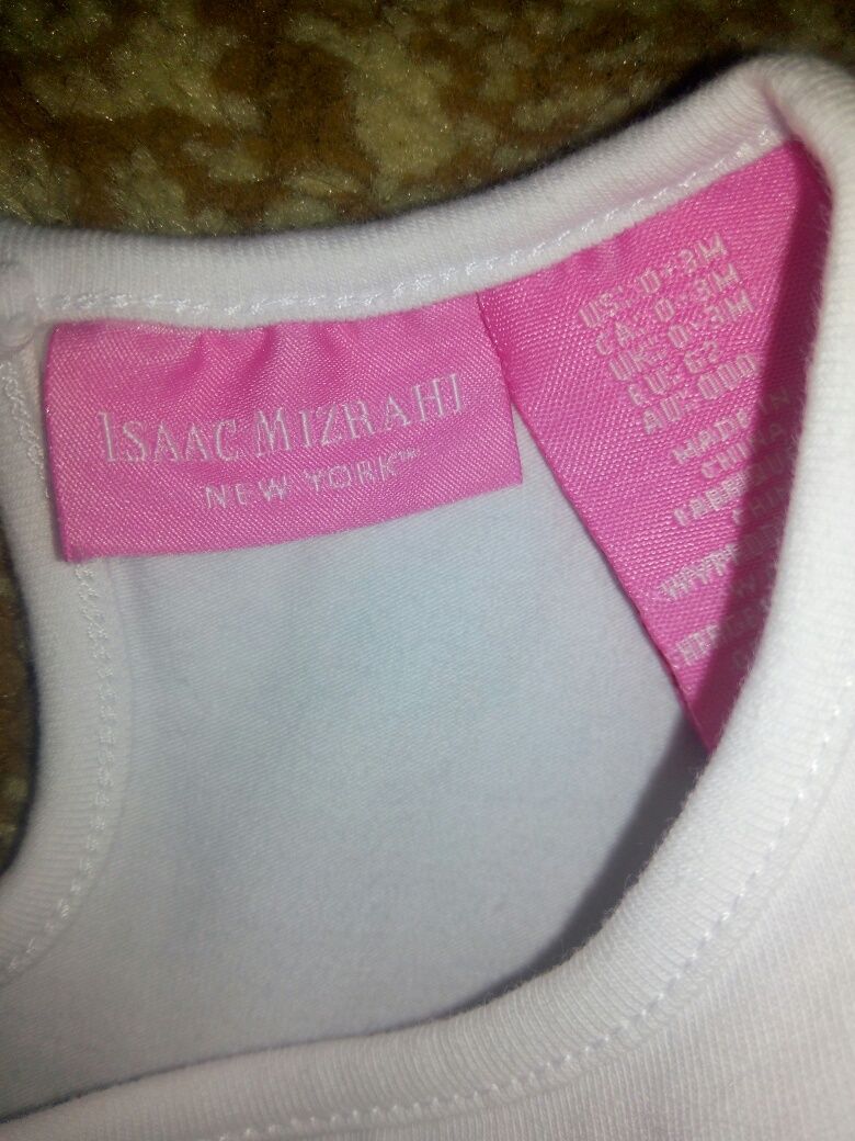 Новое нарядное платье Isaac Mizrahi 0—3мес-155грн.