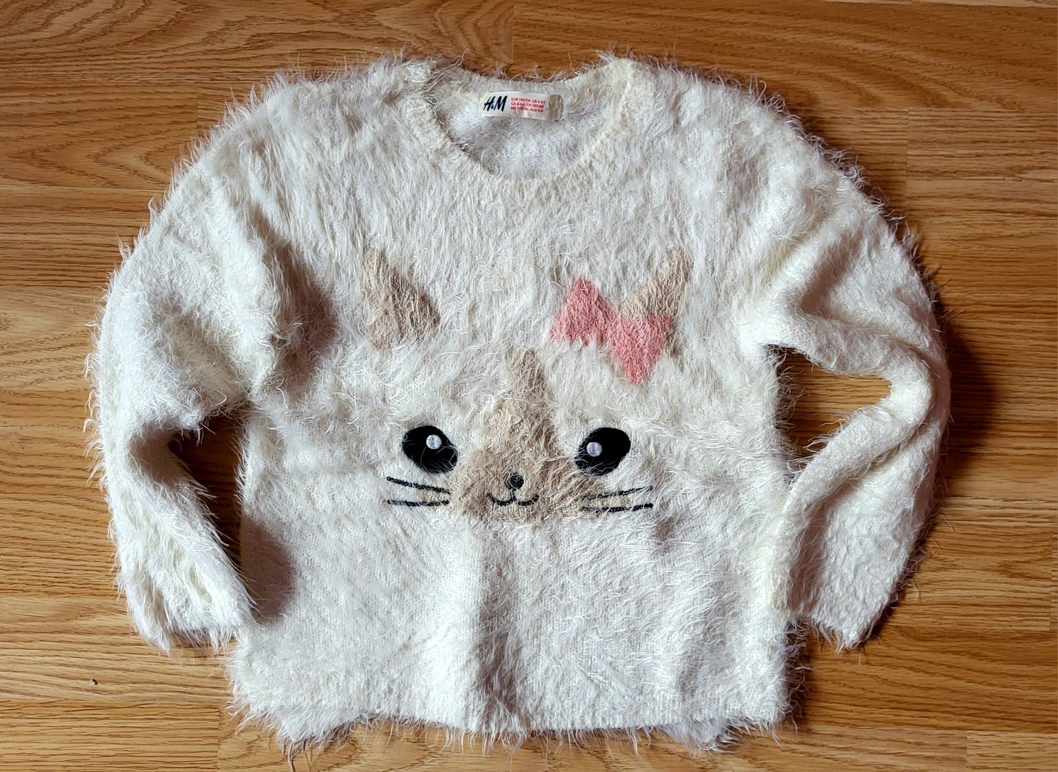 H&M puchaty sweter sweterek kotek