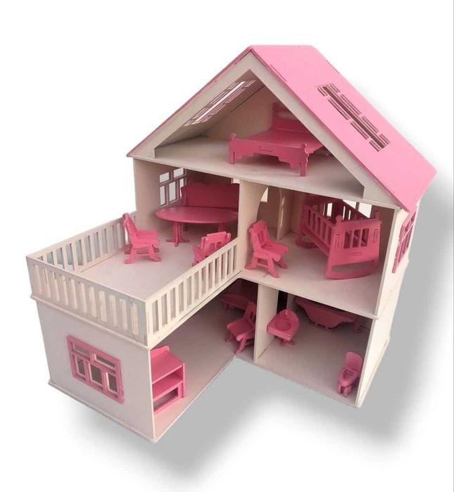 Ляльковий будиночок для лол з меблями 14 шт