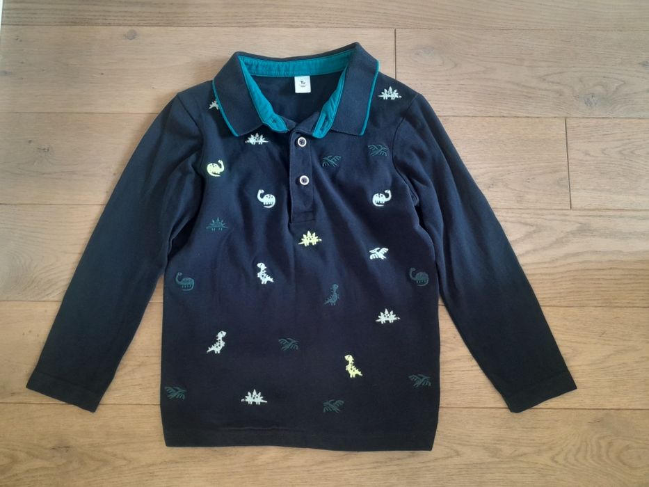 Tu bawełniana bluzka koszulka w dinozaury 110 116 next cool h&m