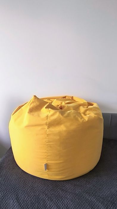 Pufa Italpouf XXL – musztardowa, jak nowa, mało używana