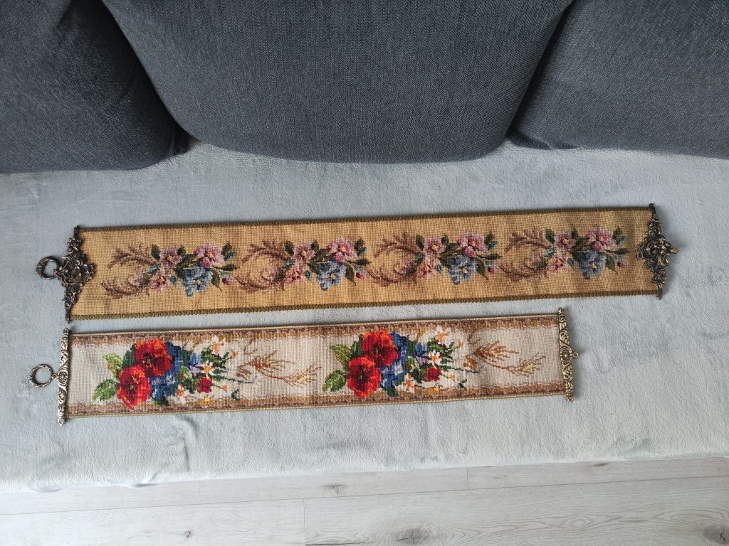 Sonetka/sonnette/gobelin/taśma/haft krzyżykowy na płótne, 105*16 cm