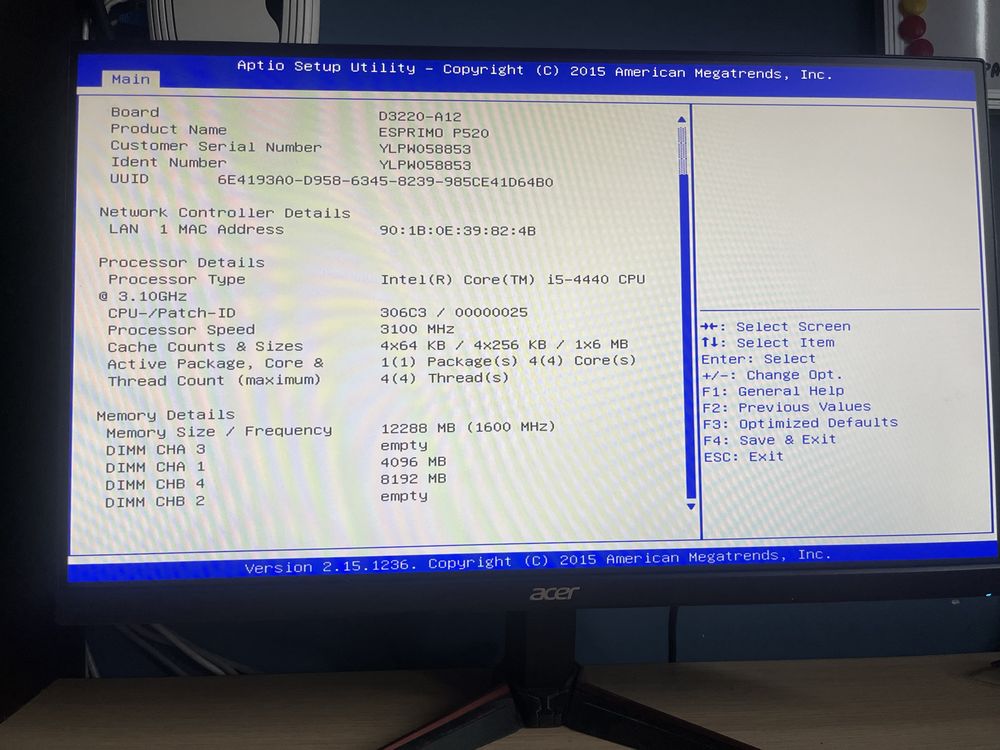Komputer - Fujitsu P520 E85+  (bez dysku)