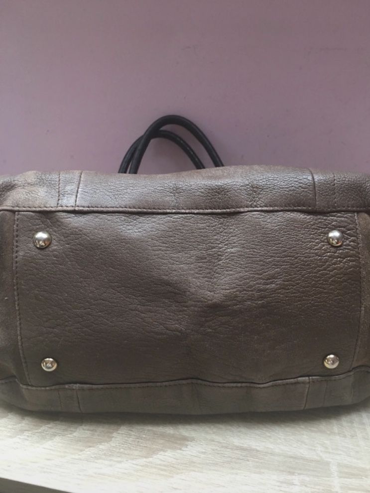 Torba Furla Hobo Bag skóra i zamsz do ręki pojemna A4 super cena