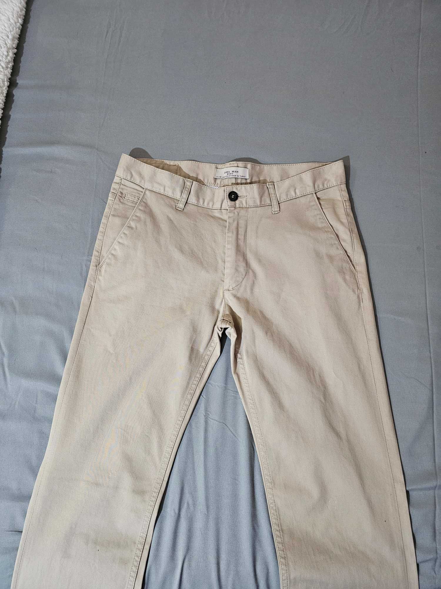 Calça Chino Beje - Zara Man - Tamanho 40