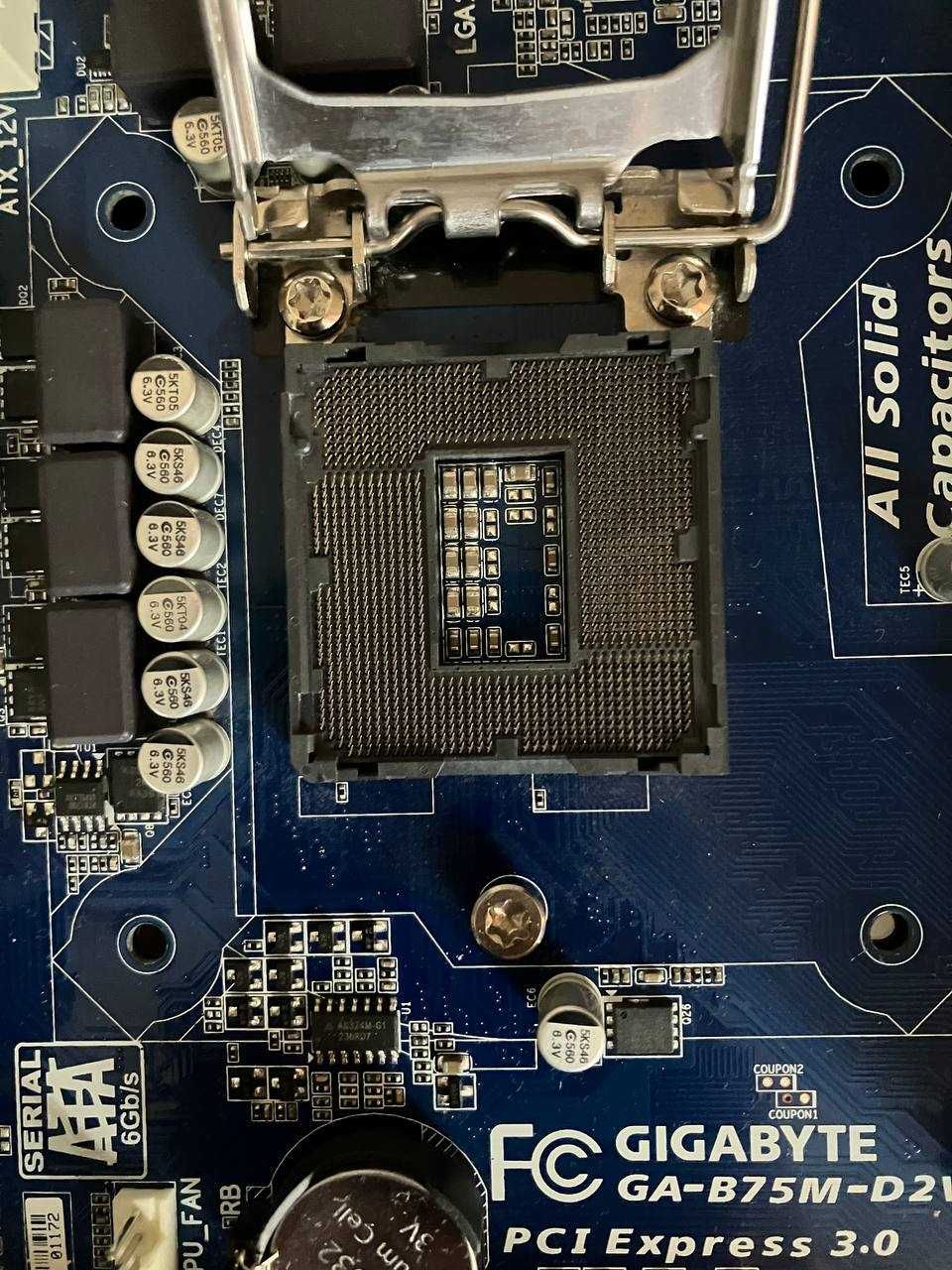 Комплект матплата Gigabyte GA-B75M-D2V (rev 1.0) + процессор I3-3220
