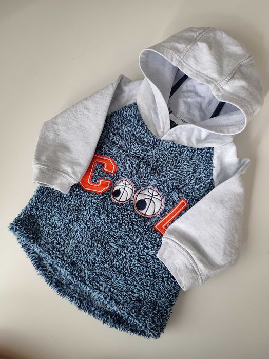 Bluza Chłopięca z Kapturem r. 80, ciepła, bdb
