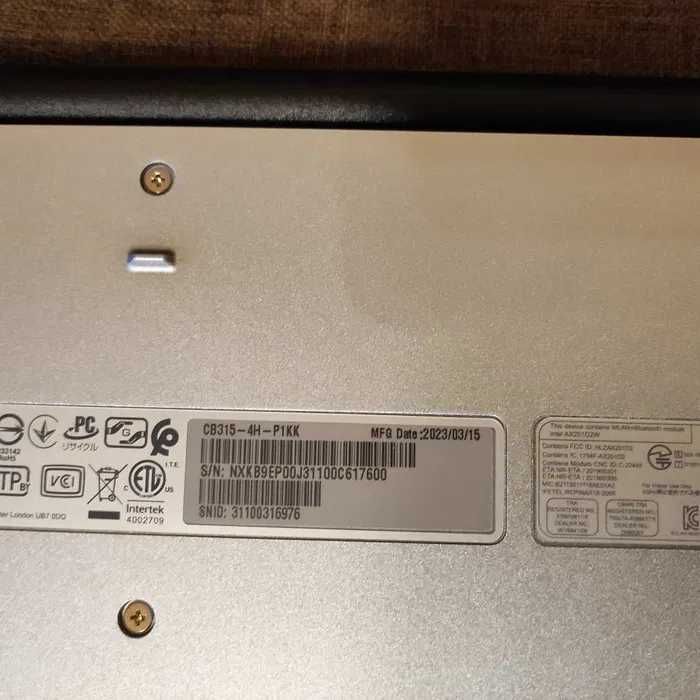 Laptop ACER Chromebook 315 CB315-4H-P1KK 15.6" IPS 8GB RAM 128GB