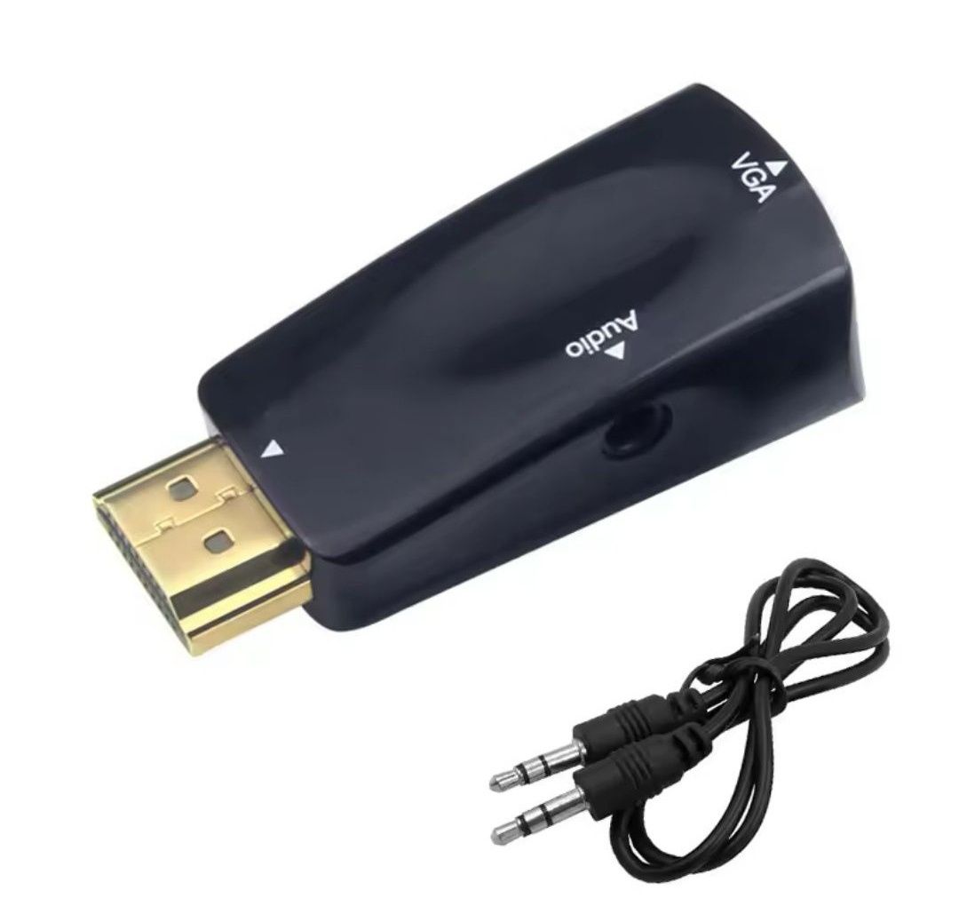 Конвертер адаптер HDMI to VGA з AUDIO виходом