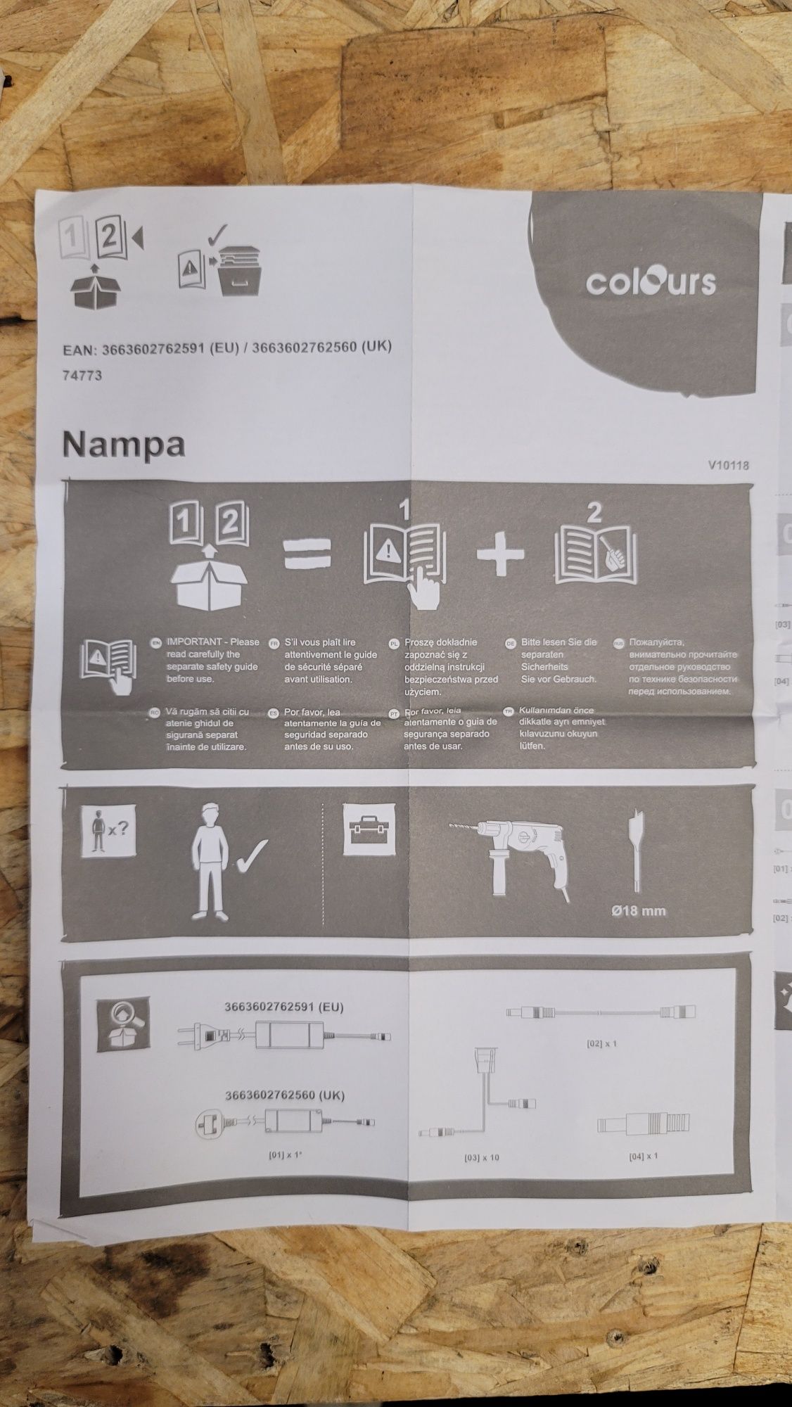 Oświetlenie schodowe lampki led oczka Colours Nampa światło na schody