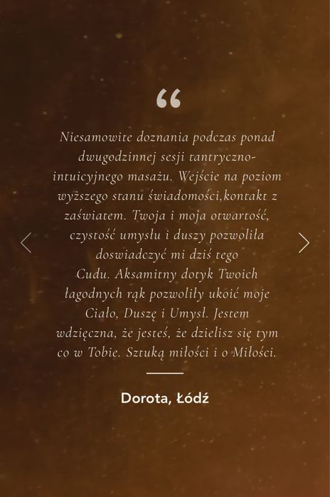 Masaż relaksacyjny - Odczyt energetyczny - Praca z ciałem i energią