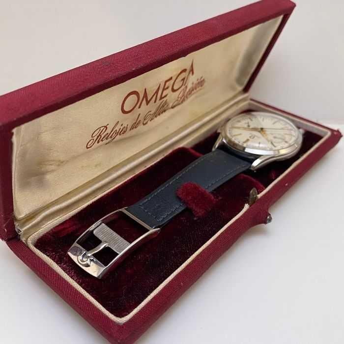 Zegarek Omega Chronographe Vintage 1960/1965, oryg części i pudełko!
