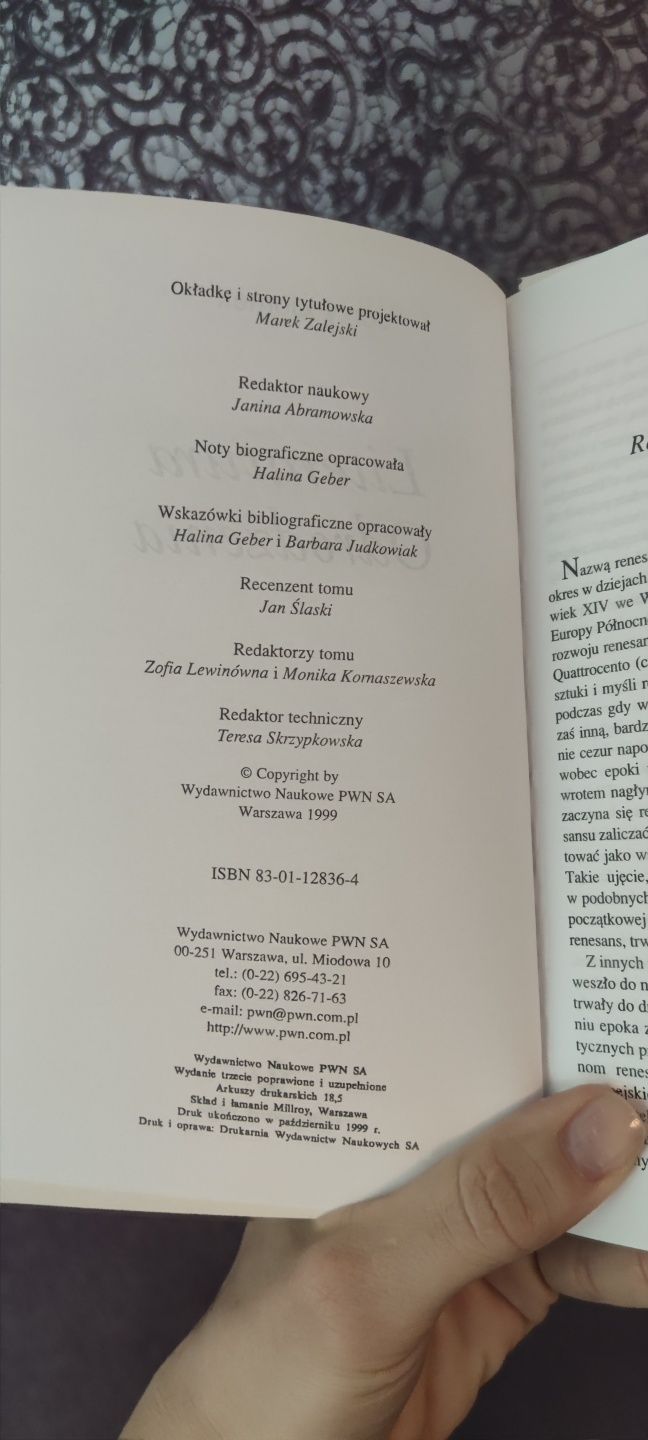 Literatura odrodzenia Jerzy Ziomek 1999