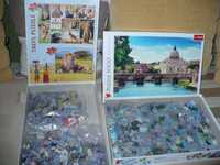 Puzzle Trefl 2 x 1000 el + 500 el kompletne