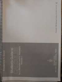 Students Guide Calculus J. Marsden A. Weinstein Vol 1