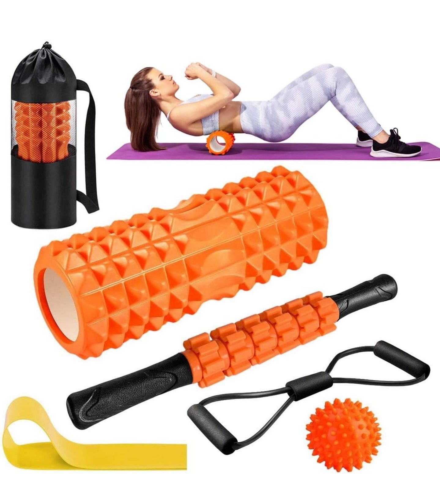 Rolo de massagem muscular 6 em 1