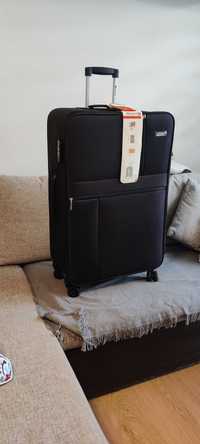 Nowa walizka podróżna L 77l 75x45x25cm rączka 4 kółka czarna
