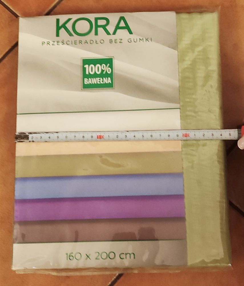 Nowe Prześcieradło 1,60 x 2,00 polski producent, Kora 100%